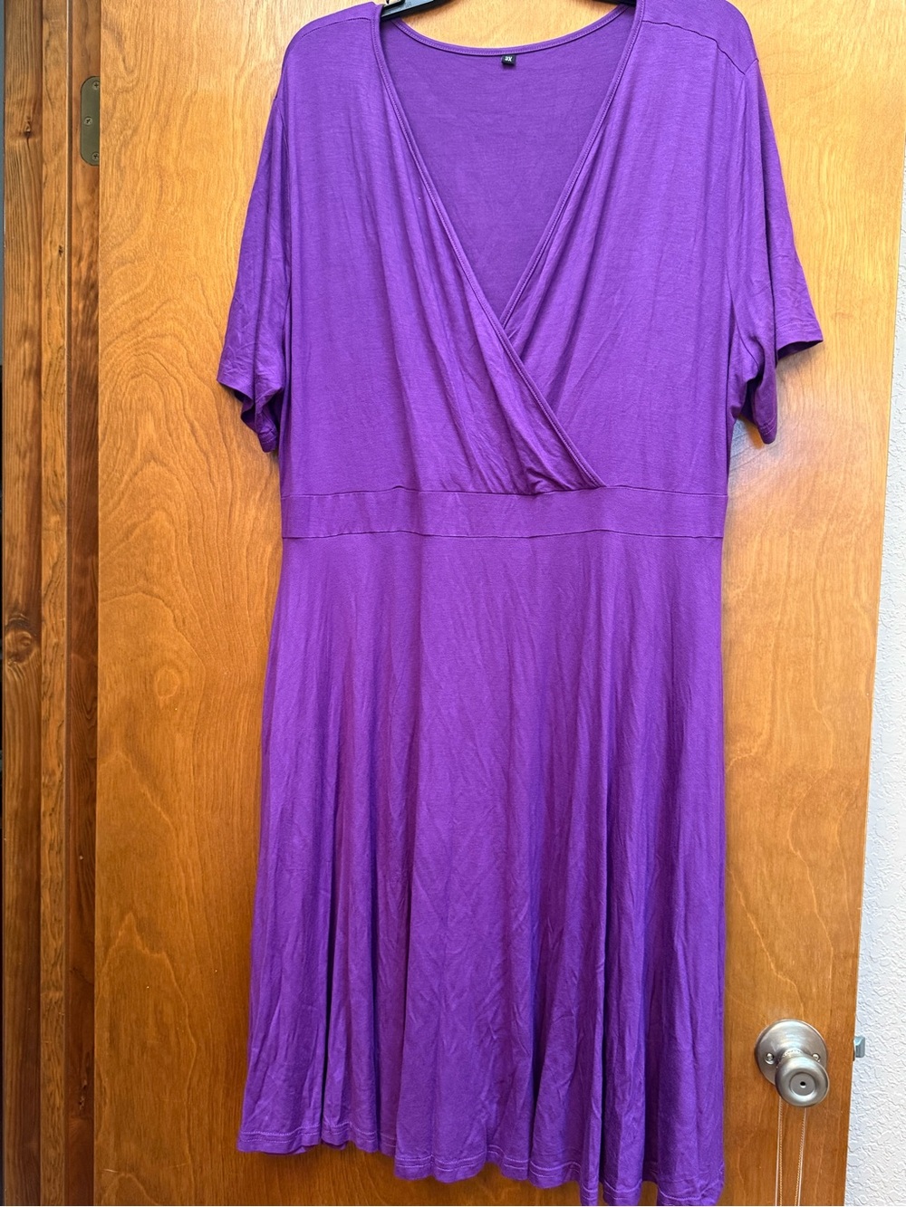 Purple V-Neck Wrap Women’s Dress